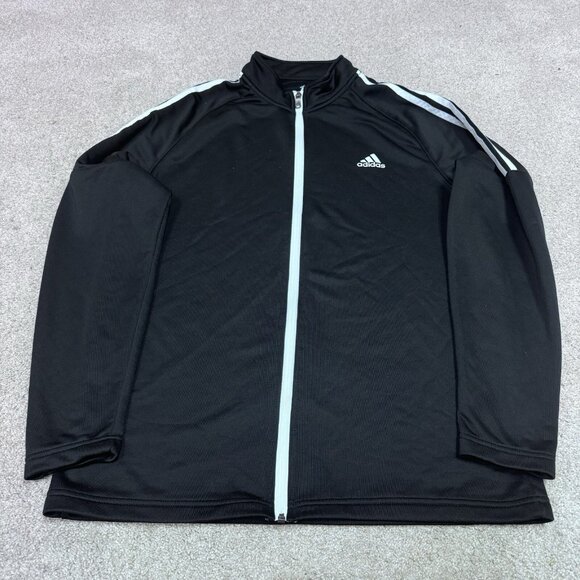 Adidas Golf Jacket Men’s Black White Long Sleeve Full Zip Size Large - Picture 1 of 11
